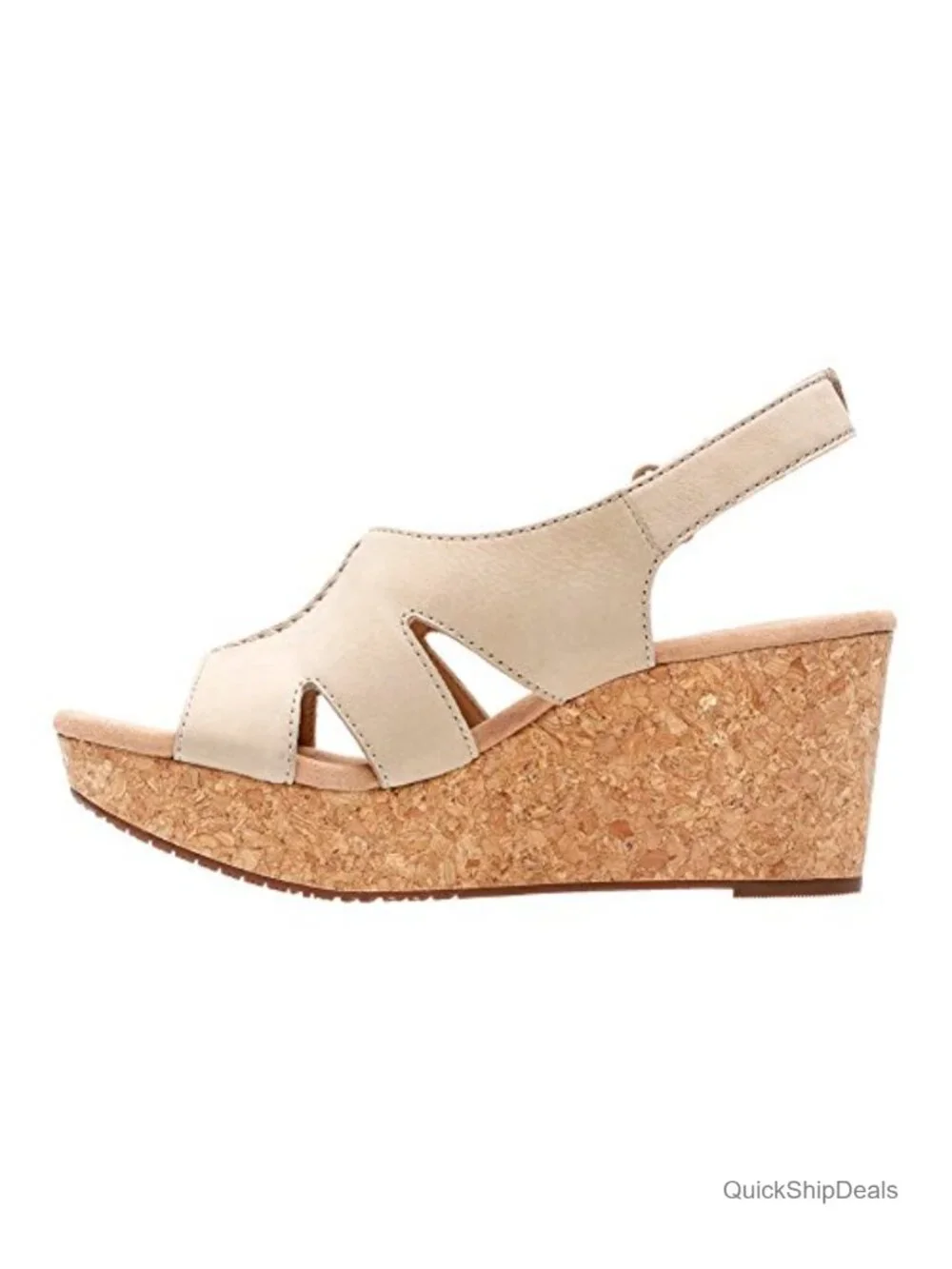 Soft Leather Platform Sandals with Adjustable Strap and Cushion Sole